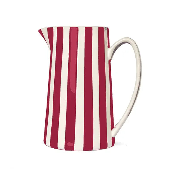 Pichet rayé rouge et blanc - GM