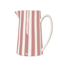 Pichet rayé rose et blanc - GM