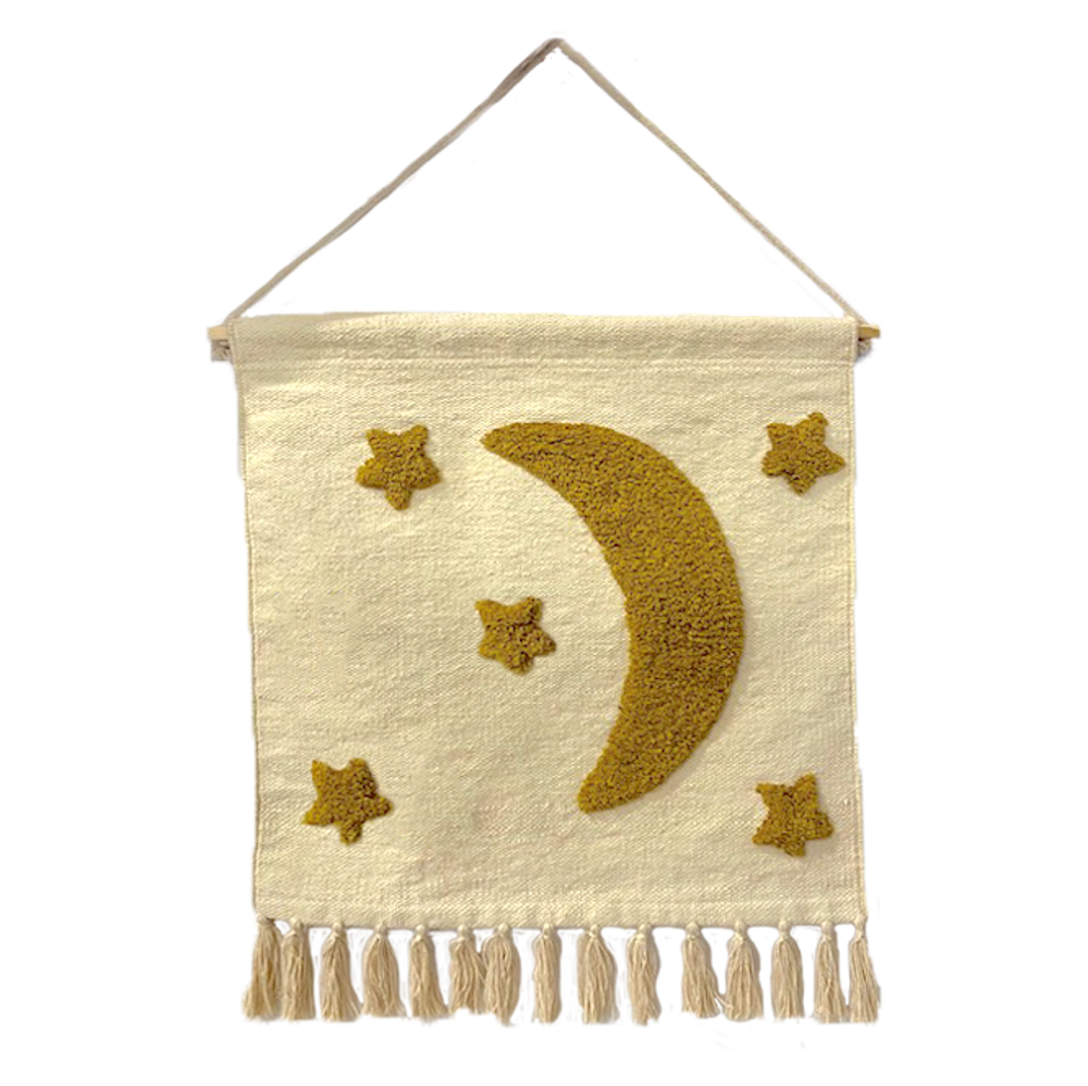 Décoration murale - lune + étoiles