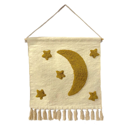 Décoration murale - lune + étoiles