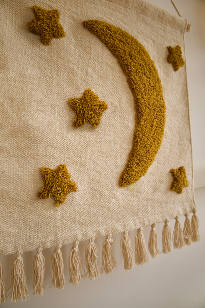 Décoration murale - lune + étoiles