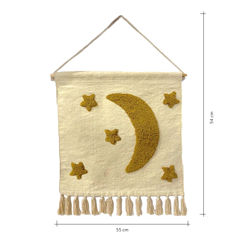 Décoration murale - lune + étoiles