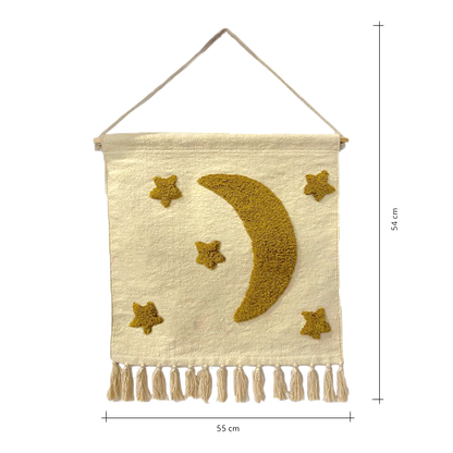 Décoration murale - lune + étoiles