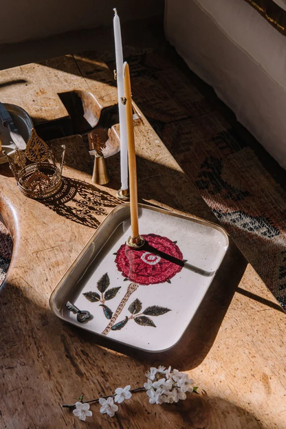 Bougeoir en laiton - Bougie fleuriste