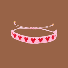 Bracelet de l'amour - Rose et rouge