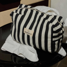 trousse de toilette - rayures noires