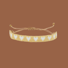 Bracelet de l'amour - Doré et blanc