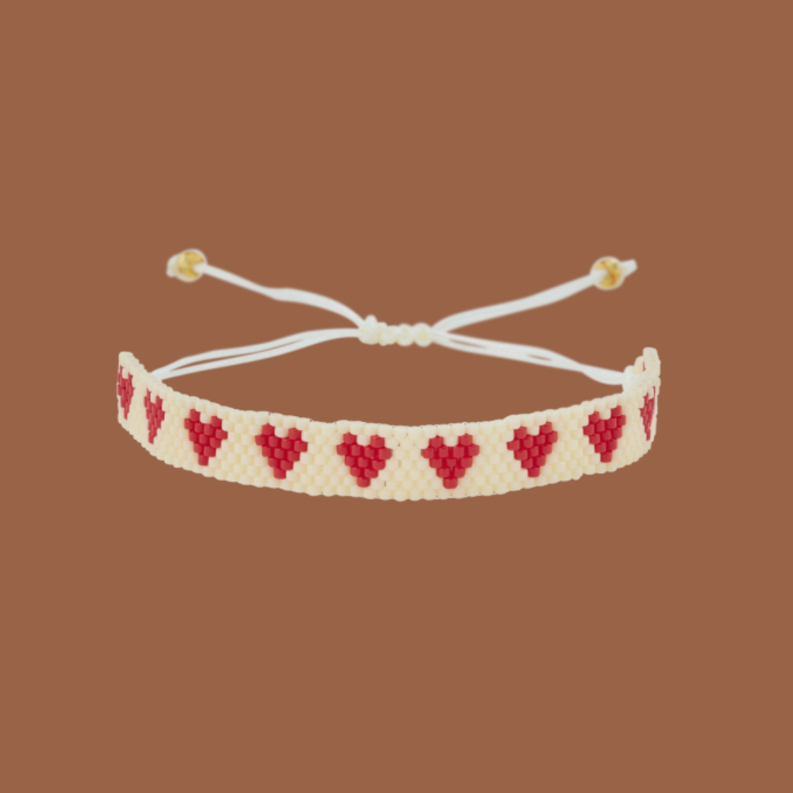 Bracelet de l'amour - Blanc et rouge