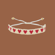 Bracelet de l'amour - Blanc et rouge