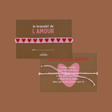 Bracelet de l'amour - Rose et rouge