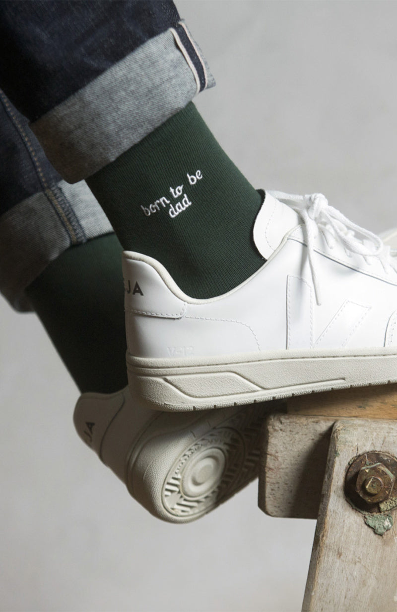 Chaussettes homme vertes - Born to be dad