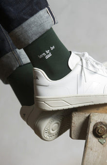 Chaussettes homme vertes - Born to be dad