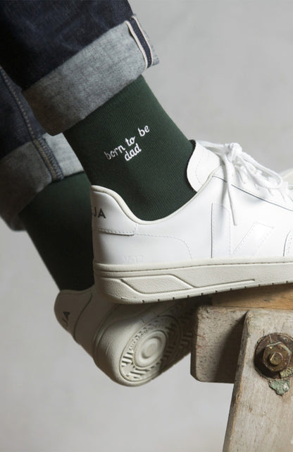 Chaussettes homme vertes - Born to be dad