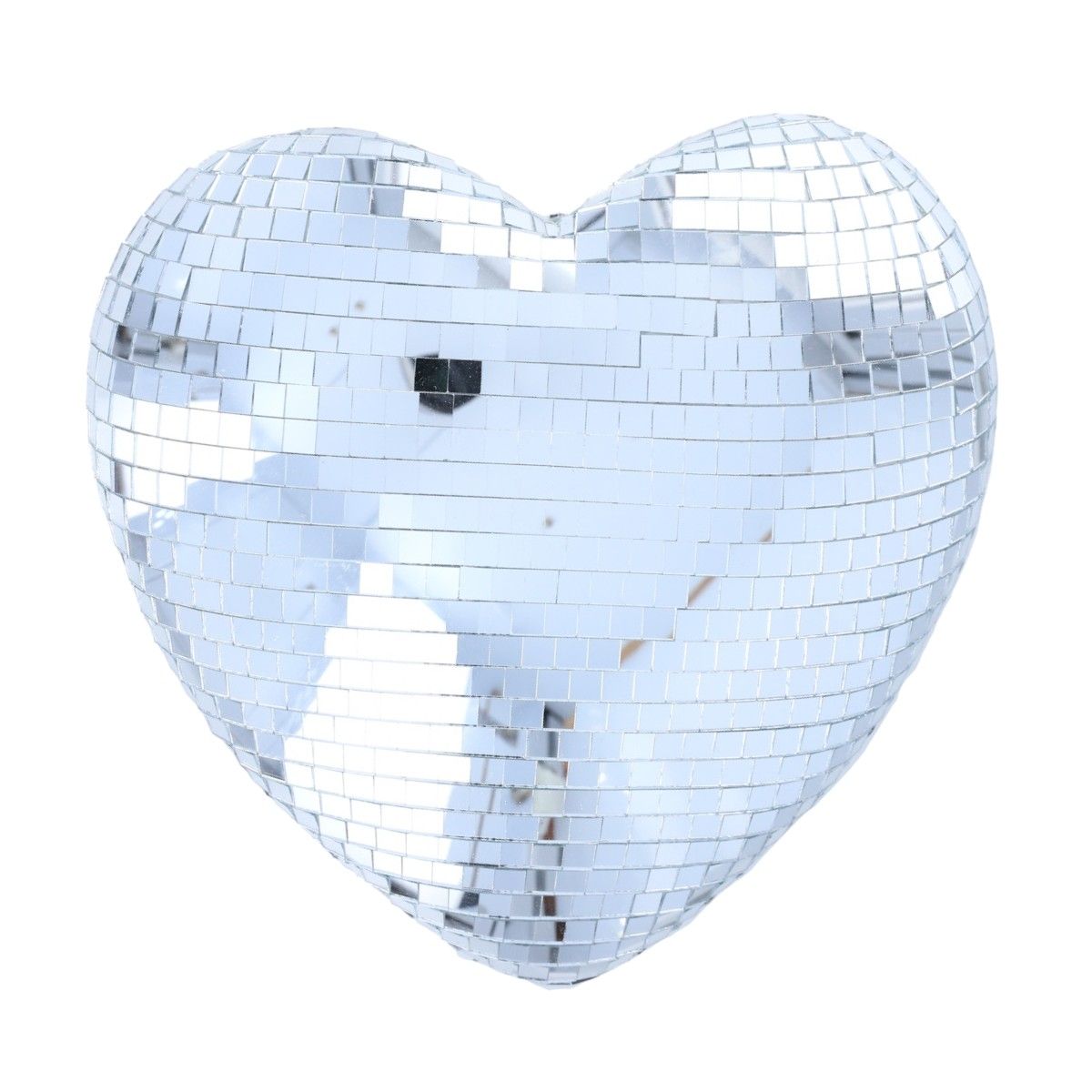 Coeur mural facette - argent