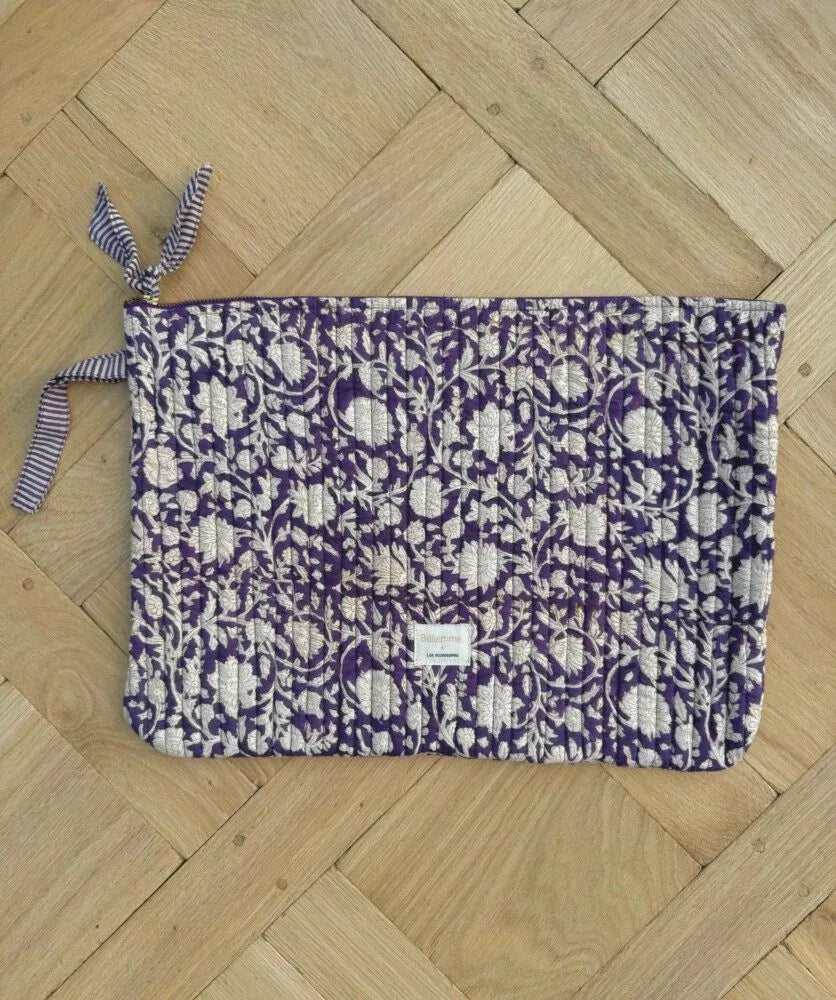 Pochette ordinateur 15' - Anjali purple