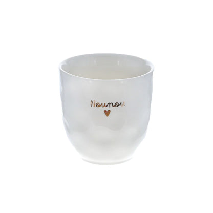 Tasse message - Nounou coeur gold