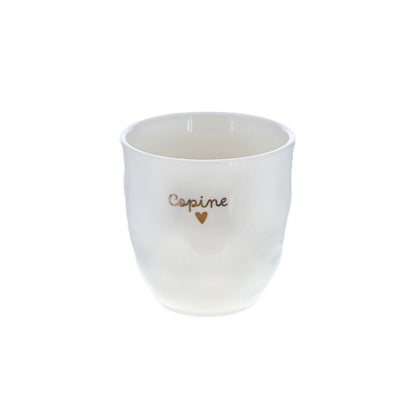 Tasse message - Copine coeur gold