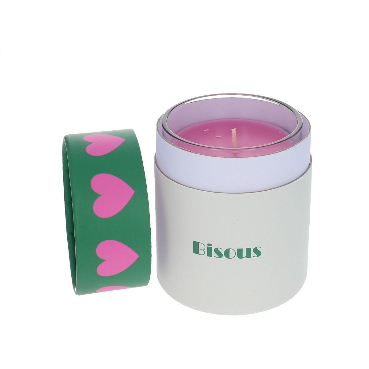 Bougie message - Bisous
