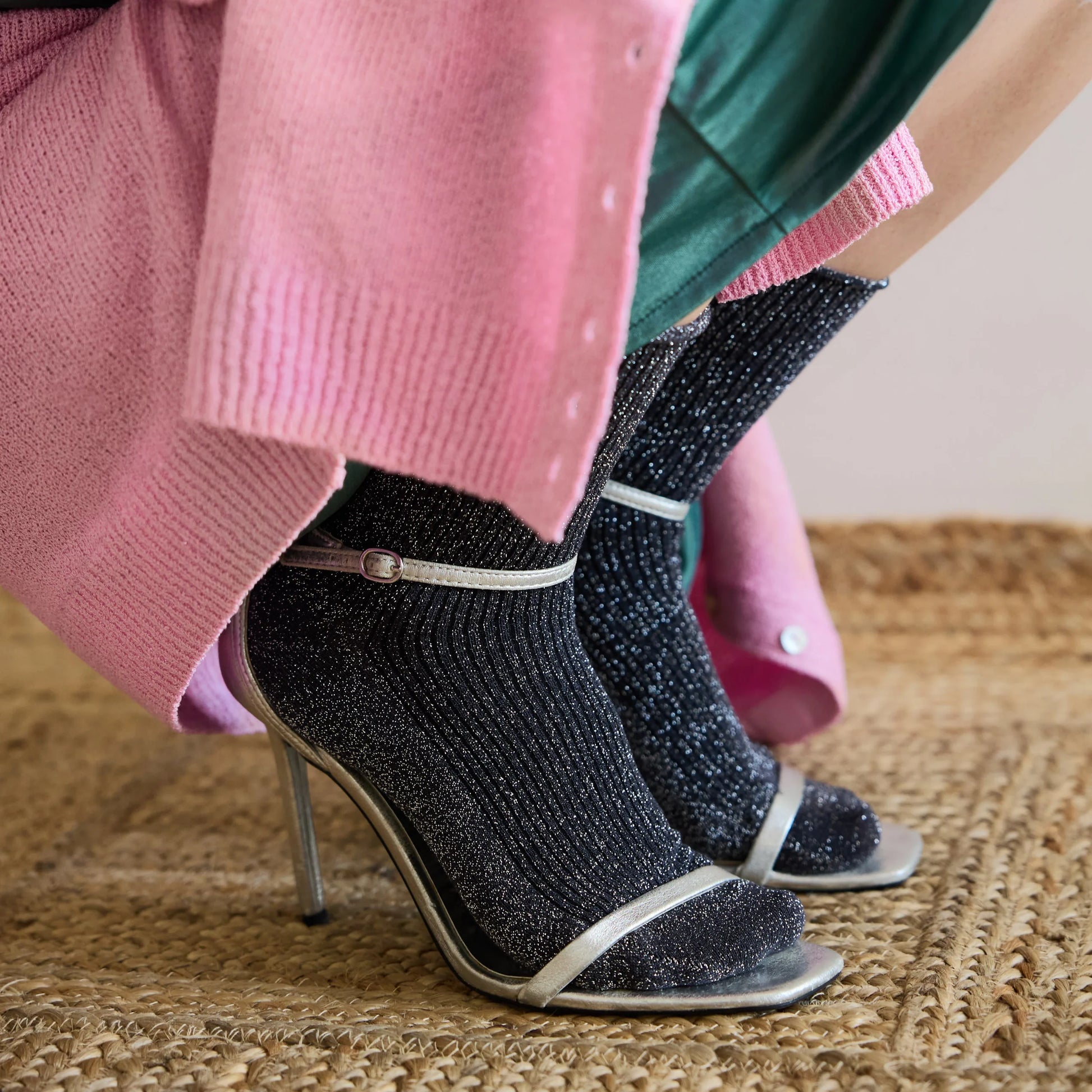 Chaussettes pailletées 36/40 - Grey
