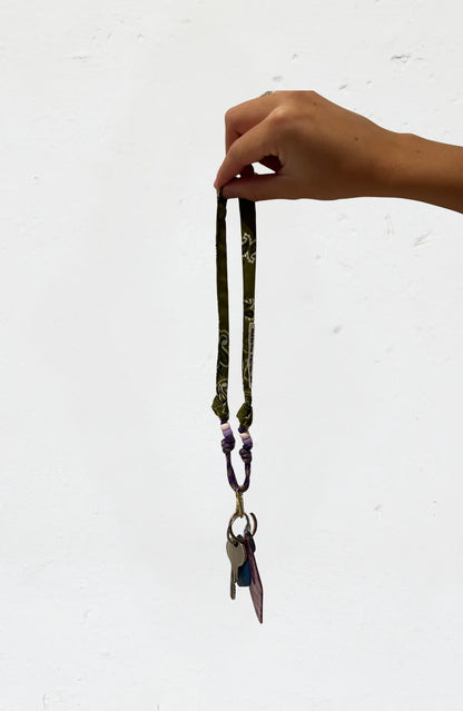 Mini cordon bandana - vert olive