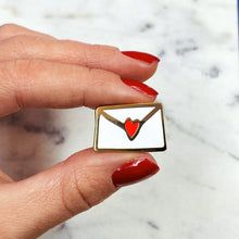 Pin's Merci - Enveloppe coeur