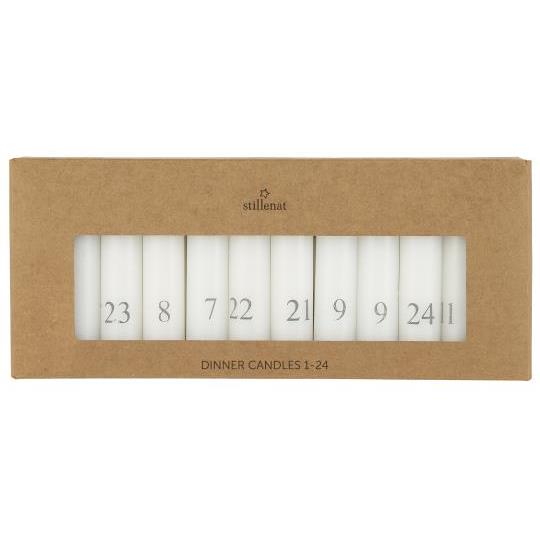Set de 24 bougies numérotées - ⌀ 2,2 cm
