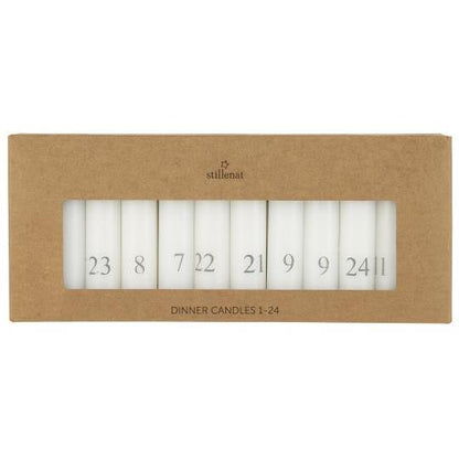 Set de 24 bougies numérotées - ⌀ 2,2 cm