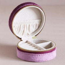 Boite à bijoux en velours - Mauve