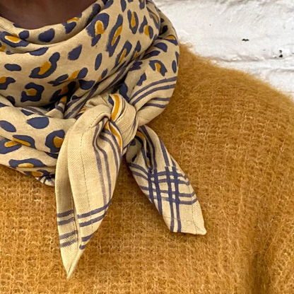 Foulard - Léopard camel