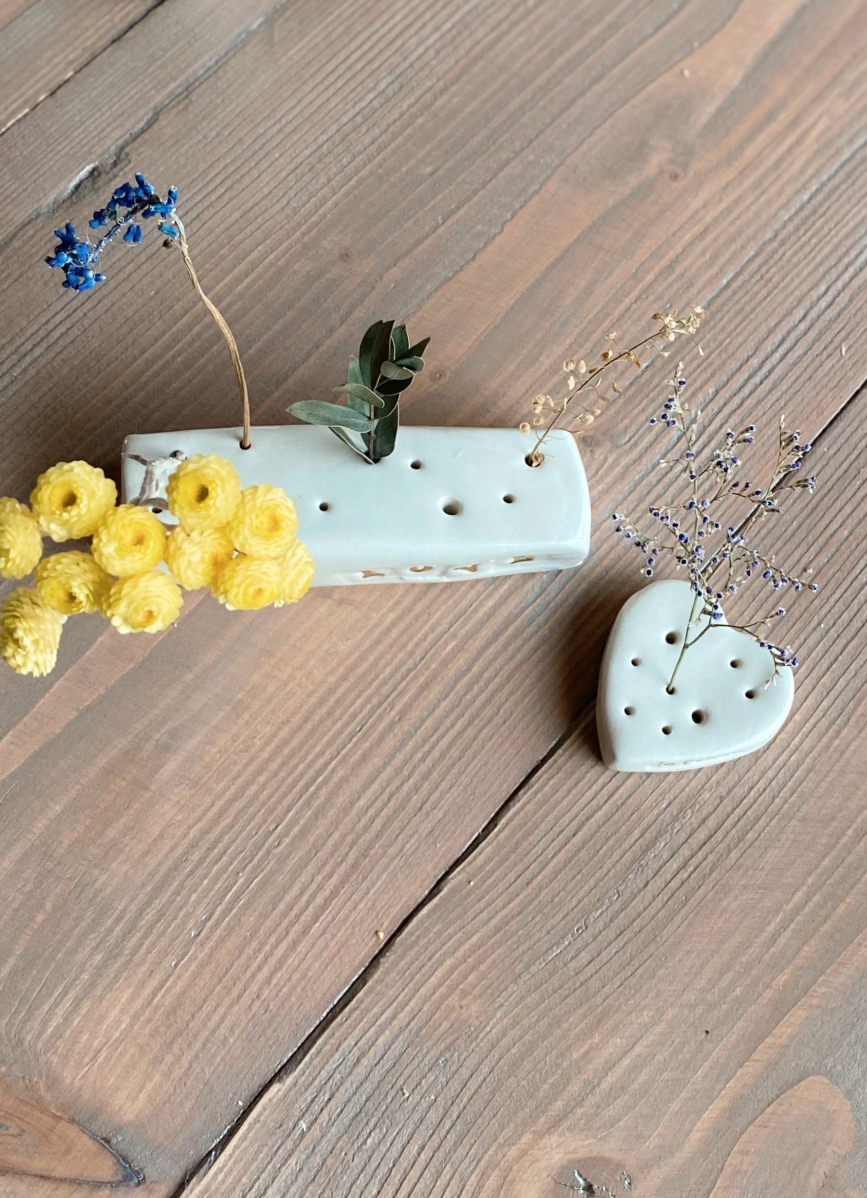 Pain de fleurs en porcelaine - Je t'aime