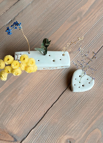 Pain de fleurs en porcelaine - Je t'aime