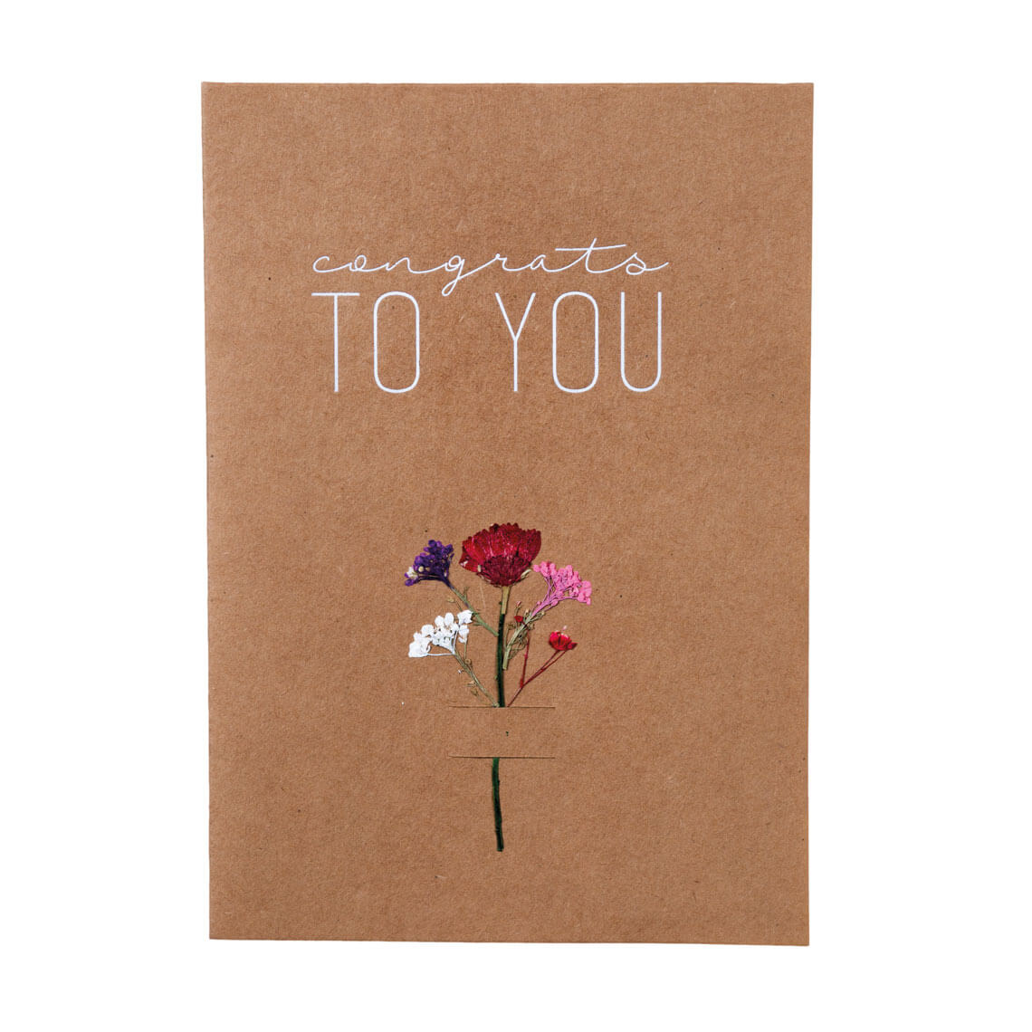 Carte fleurs séchées - Congrats to you