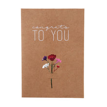 Carte fleurs séchées - Congrats to you
