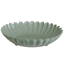 Coupelle fleur verte en métal - L