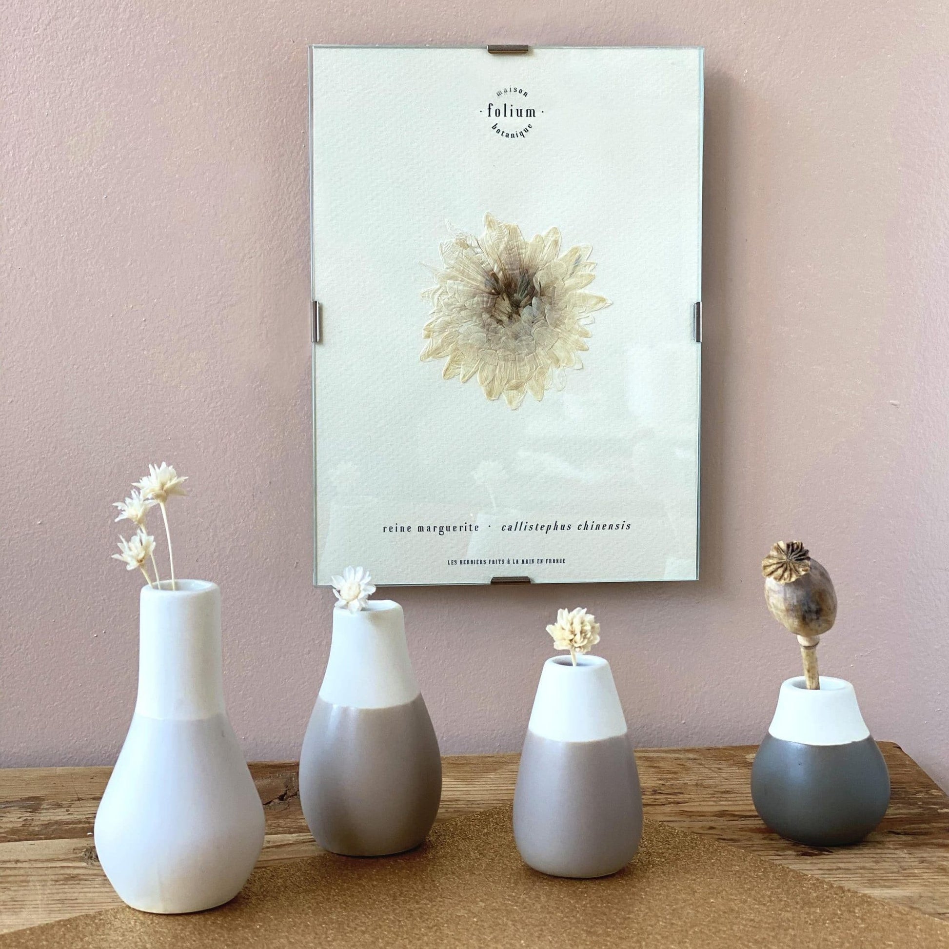 Set de 4 mini vases - Gris