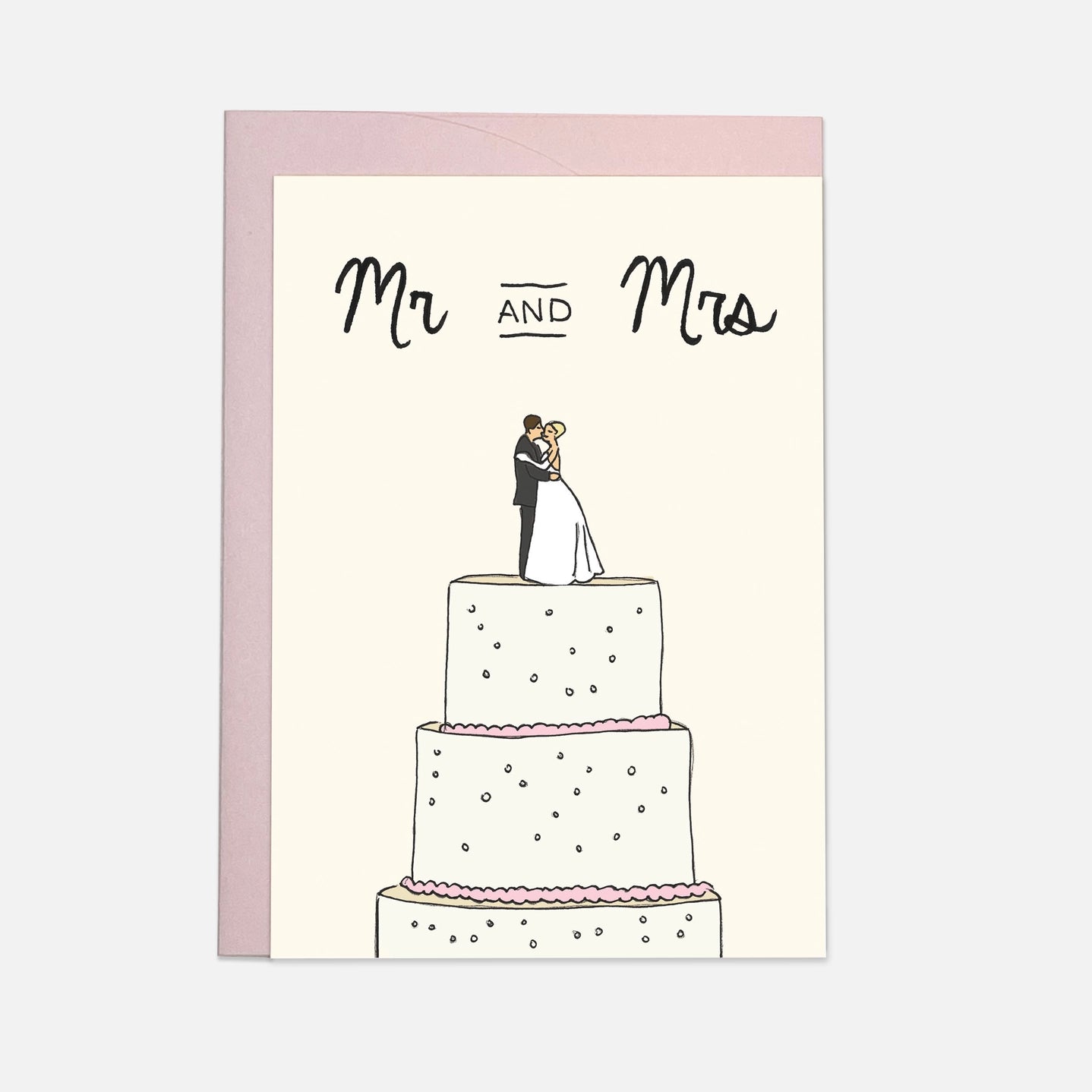 Carte - Mr and Mrs Wedding Cake