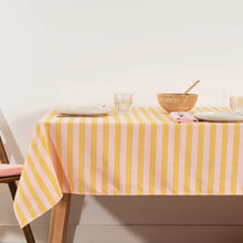 Nappe jacquard rayée imperméable rose & orange pêche - 160 x 200