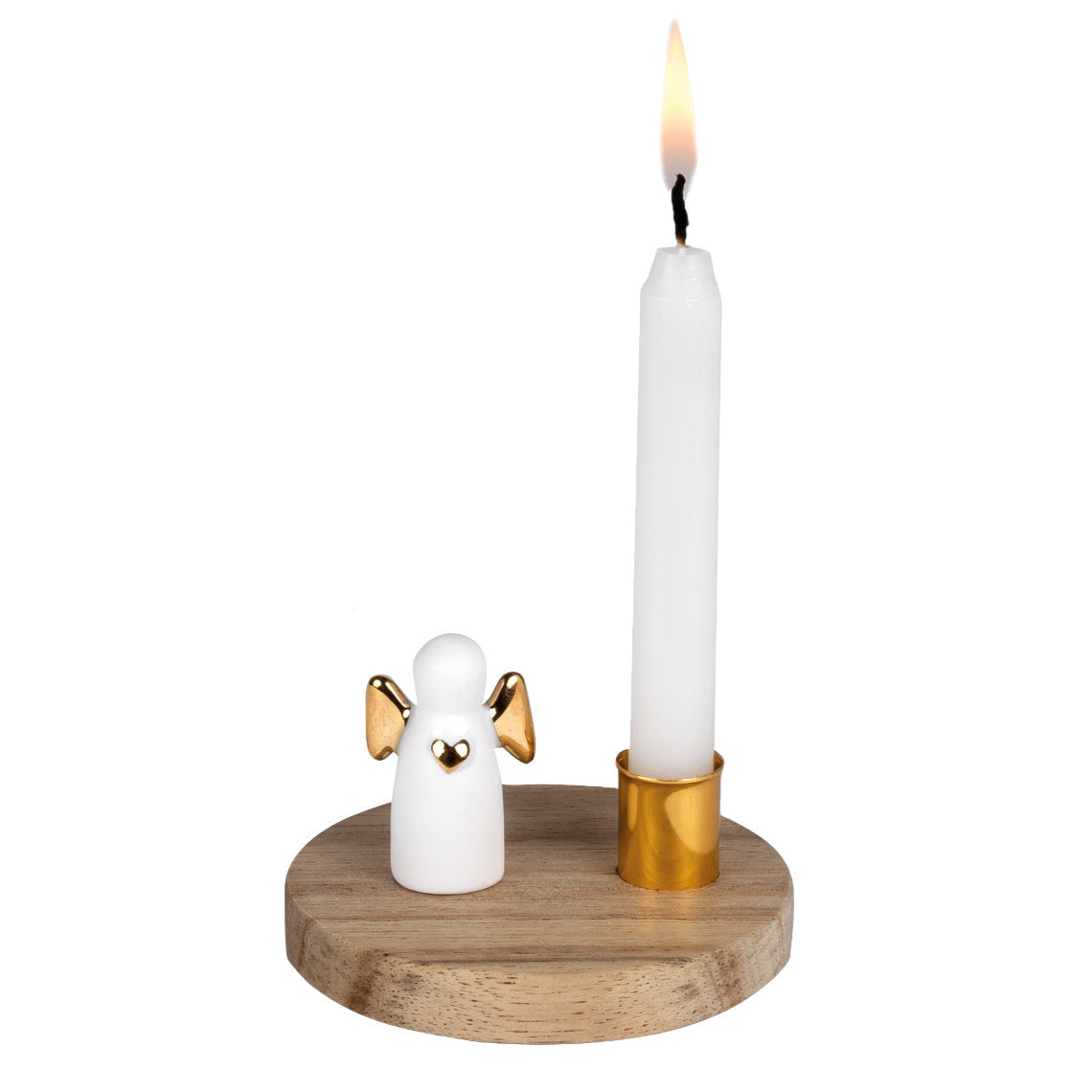 Bougeoir en bois - Ange