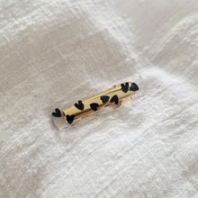 Barrette droite - Coeurs noir