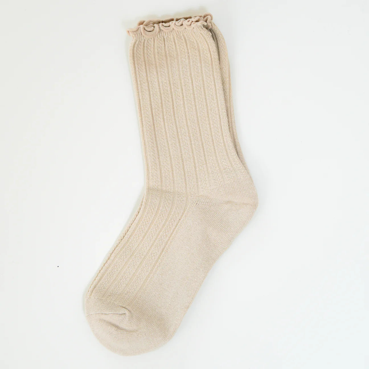 Chaussettes - torsadées beige