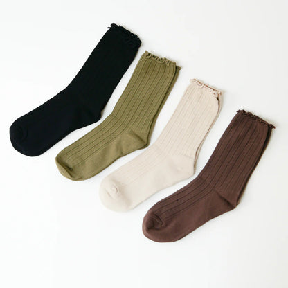 Chaussettes - torsadées olive