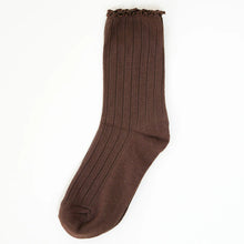 Chaussettes - torsadées chocolat