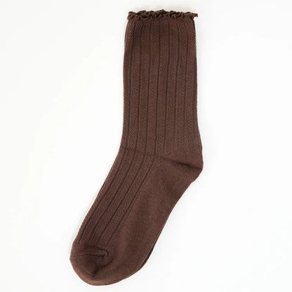 Chaussettes - torsadées chocolat