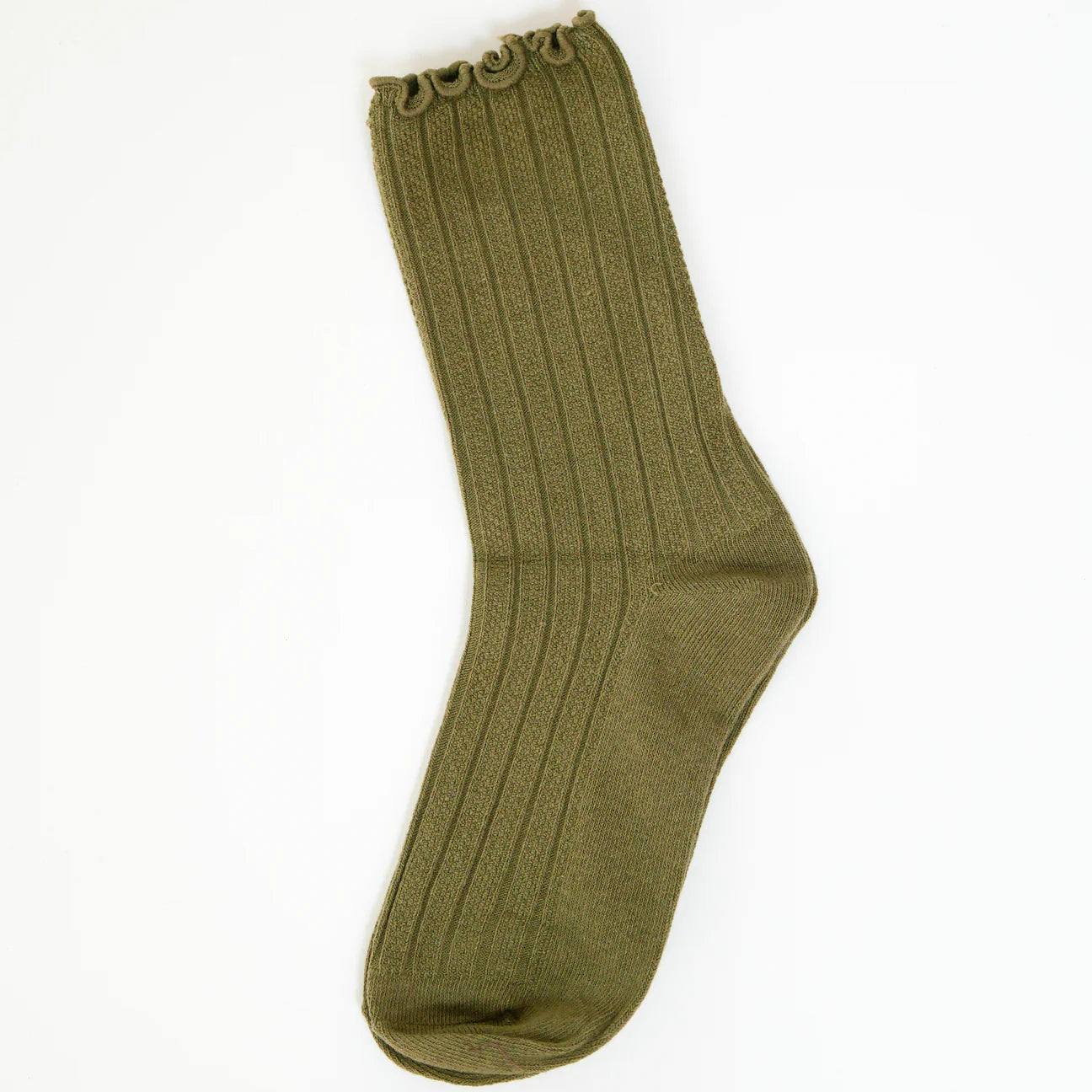 Chaussettes - torsadées olive