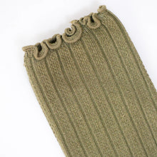 Chaussettes - torsadées olive