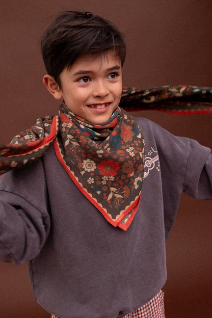 Grand foulard en laine Fiza - Bolero Fougère