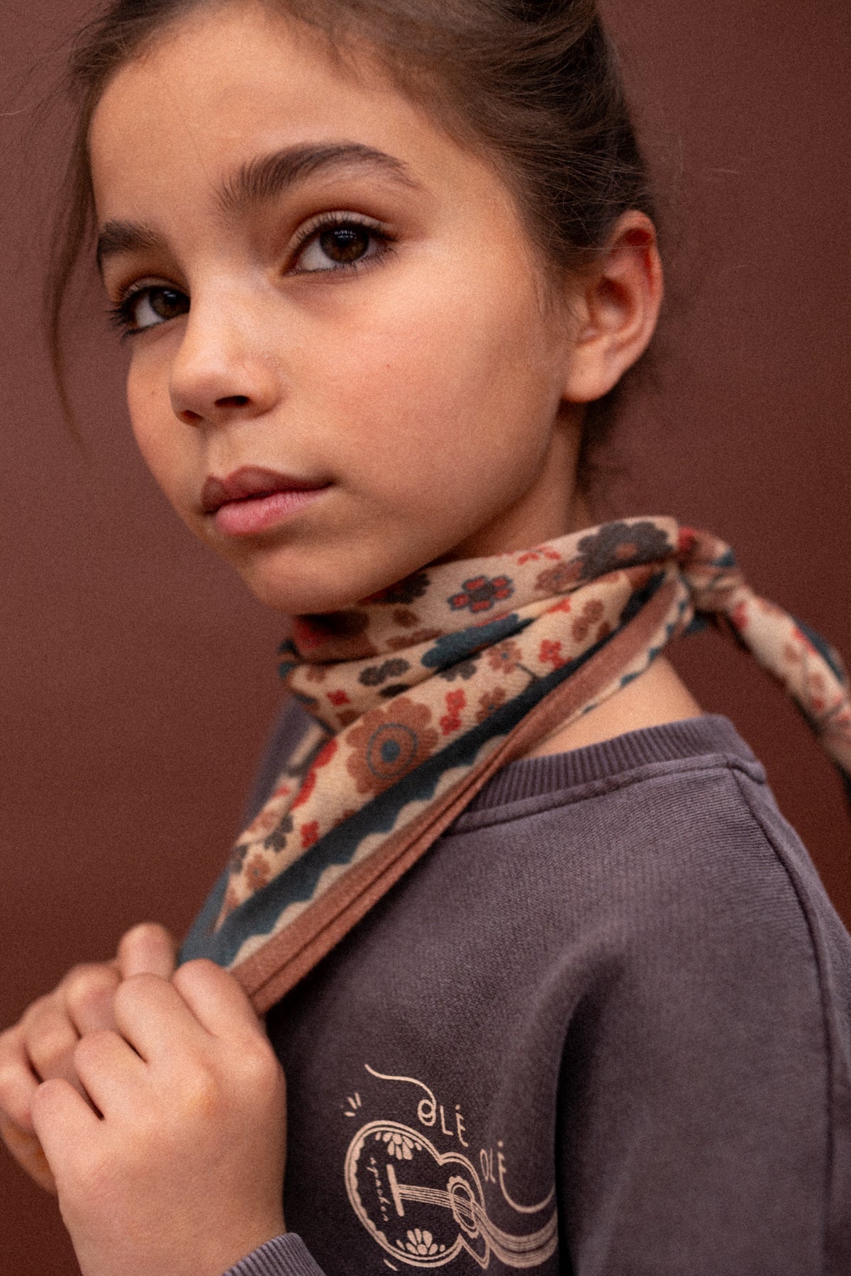 Petit foulard en laine Farzana - Bolero Macadamia