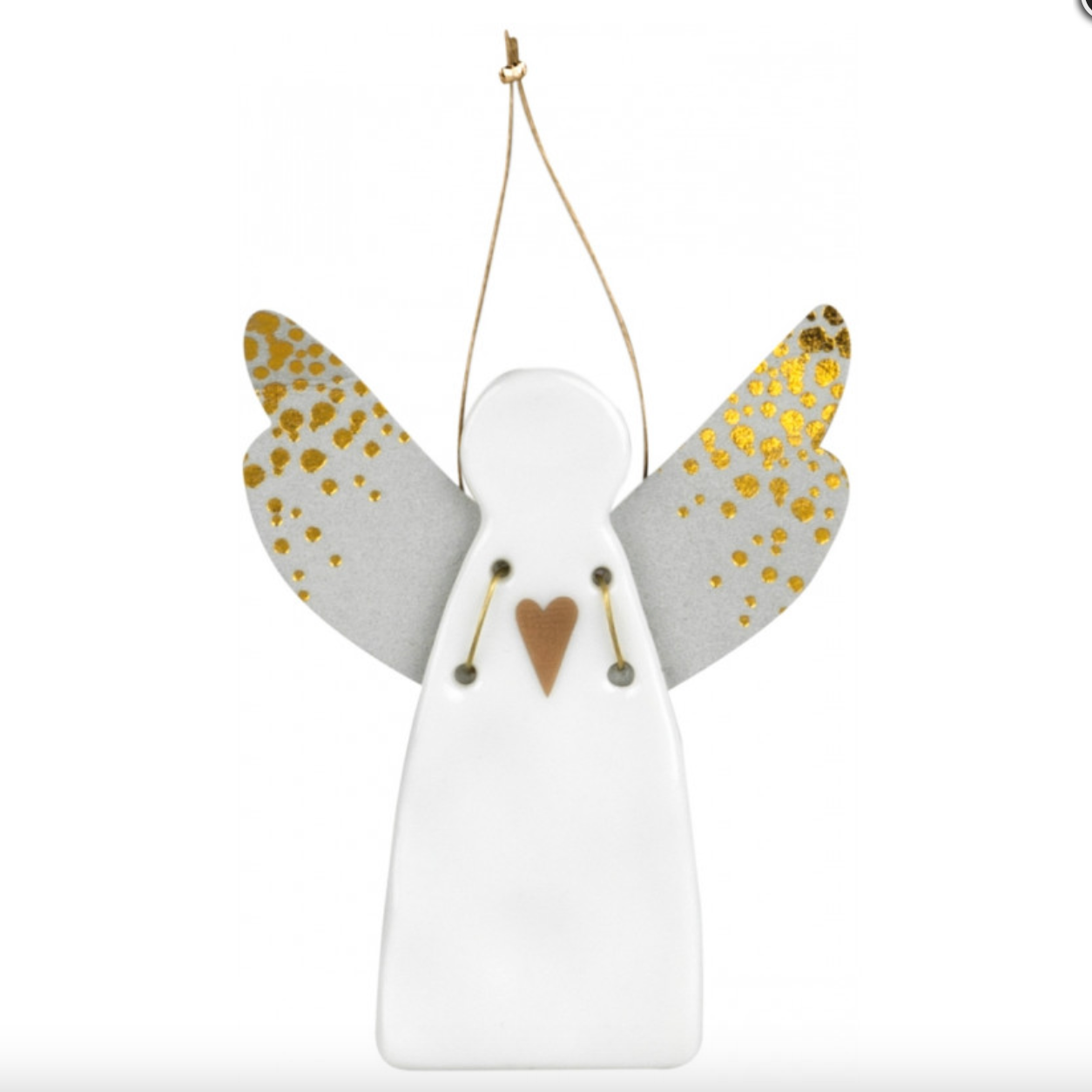 Ange à suspendre coeur - XS