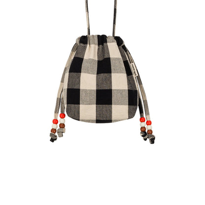 Mini sac Billie - Big Vichy Greige