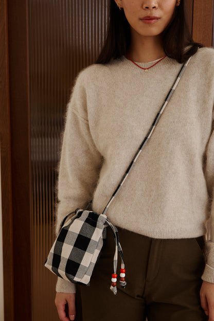 Mini sac Billie - Big Vichy Greige